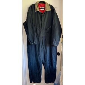 Vintage WALLS Blizzard Pruf 3XL Navy Work Mechanic Insulated Coveralls